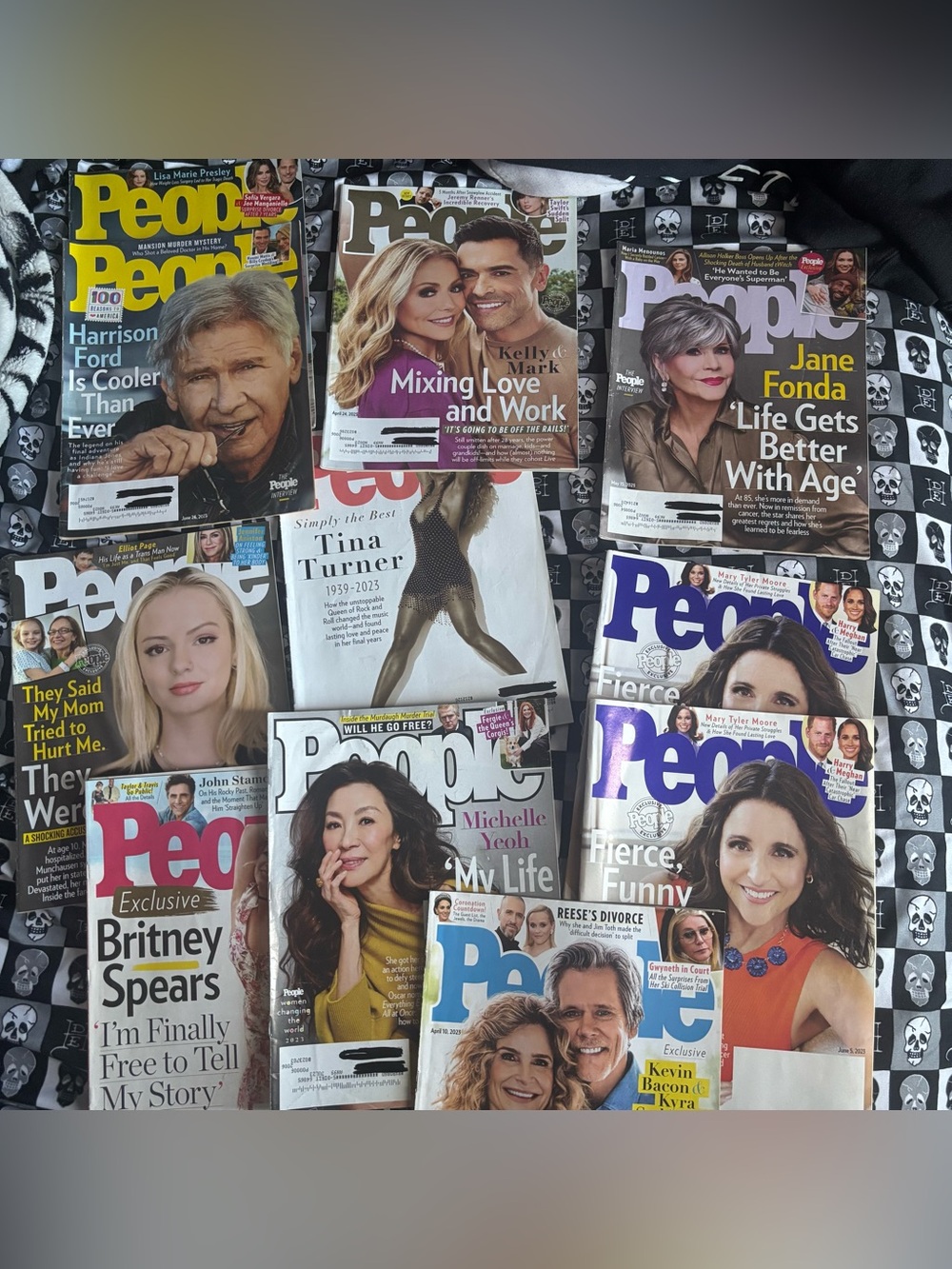 Lot of 11 People Magazines 2023 Tina Turner, Britney Spears, Jane Fonda